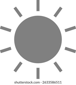 This is an illustration of a sun icon (silhouette of a sunny day).