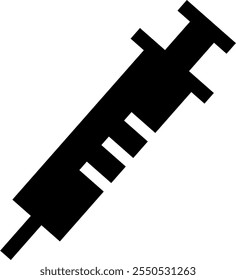 This is an illustration of a syringe silhouette icon.