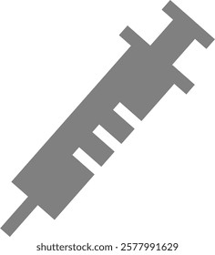 This is an illustration of a syringe silhouette icon.