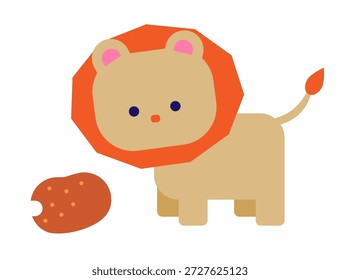 This is an illustration that represents appetite, desire, and attention, using a lion character gazing at meat.