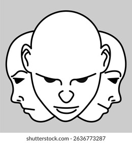 This is an Illustration of three faces