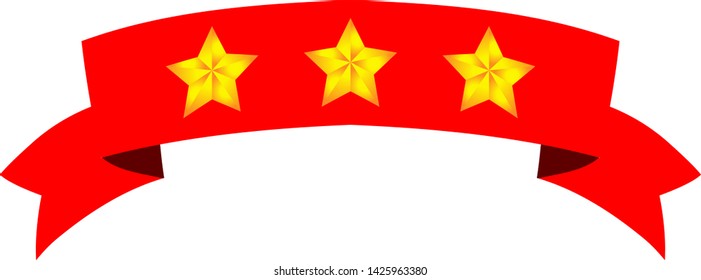 This is an illustration of a three star title ribbon.