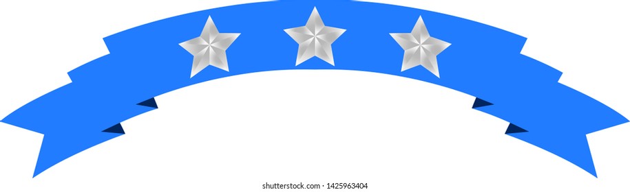This is an illustration of a three star title ribbon.