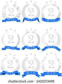 This is an illustration of a three-star laurel to honor set.