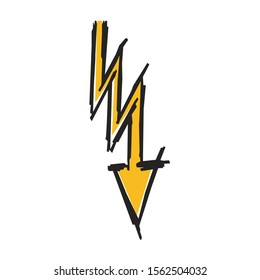 This is an illustration of A thunderbolt