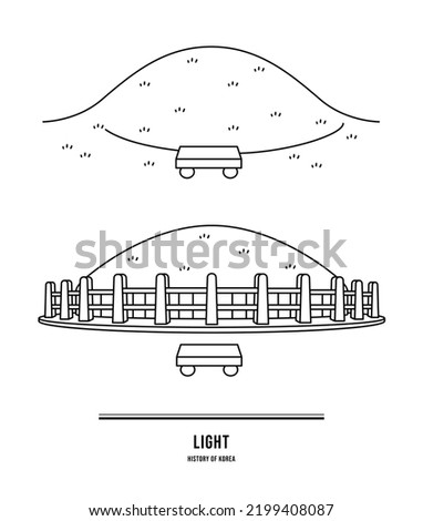 This illustration is the tomb of an old Korean king.