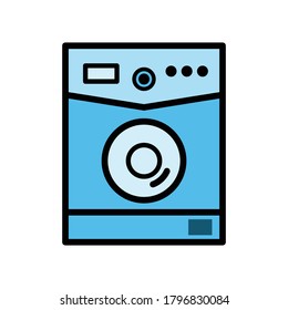 This is an illustration of a tool used to facilitate the job, namely the washing machine