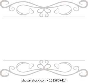 This is a illustration of Top and bottom antique pattern frame 