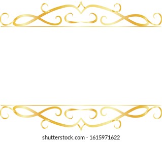 This is a illustration of Top and bottom antique pattern frame 