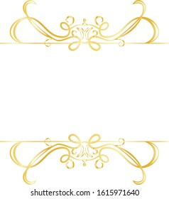 This is a illustration of Top and bottom antique pattern frame 