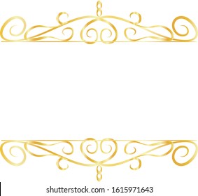 This is a illustration of Top and bottom antique pattern frame 