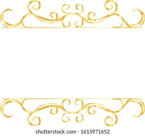 This is a illustration of Top and bottom antique pattern frame 