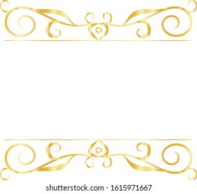 This is a illustration of Top and bottom antique pattern frame 