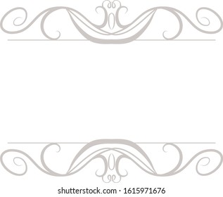 This is a illustration of Top and bottom antique pattern frame 