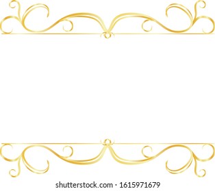 This is a illustration of Top and bottom antique pattern frame 