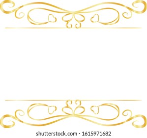 This is a illustration of Top and bottom antique pattern frame 
