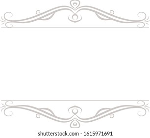 This is a illustration of Top and bottom antique pattern frame 