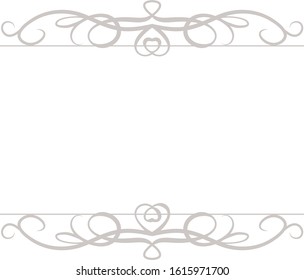 This is a illustration of Top and bottom antique pattern frame 