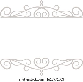 This is a illustration of Top and bottom antique pattern frame 