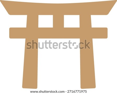 This is an illustration of a torii gate icon (shrine mark).