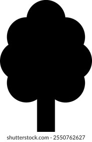 Dies ist eine Illustration eines Baum-Silhouetten-Symbols.