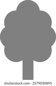 This is an illustration of a tree silhouette icon.