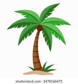 Esta es una ilustración de una palmera tropical, ideal para temas relacionados con playa y verano