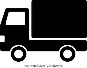 This is an illustration of a truck silhouette icon.