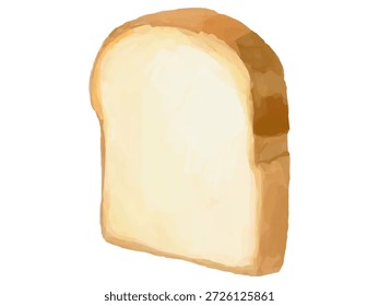 This is an illustration of two overlapping slices of bread. It can be used for cafe menus and design illustrations.