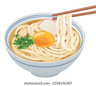 This is an illustration of udon.