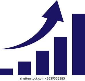 This is an illustration of an upward trending graph (icon of improved business performance).