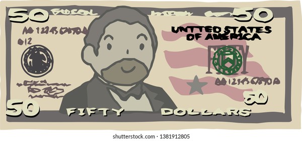 This is an illustration of a US banknote.