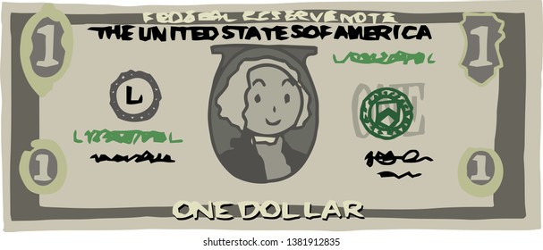 This is an illustration of a US banknote.