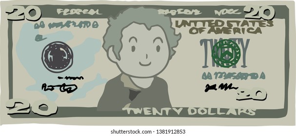 This is an illustration of a US banknote.