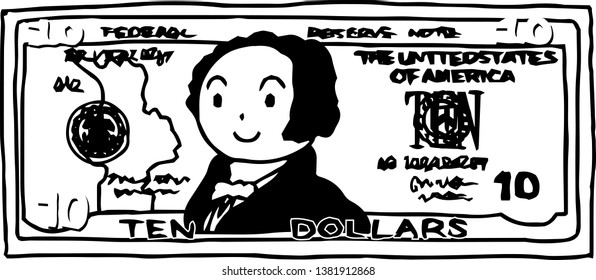 This is an illustration of a US banknote.