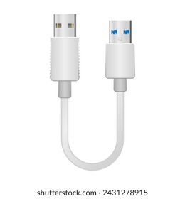 This is an illustration of USB Type-A 3.0 from white conversion cable _USB Type-A 2.0.