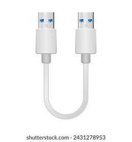 This is an illustration of USB Type-A 3.0 from white conversion cable _USB Type-A 3.0.