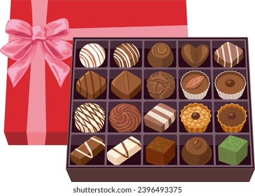 This is an illustration of Valentine's Day chocolate.