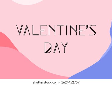 This is an illustration for Valentine's Day with an interesting font on a pink background.