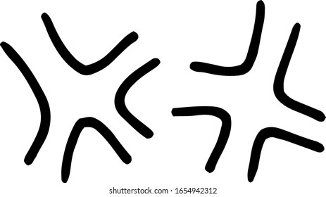 This is a illustration of Variation of handwritten anger mark