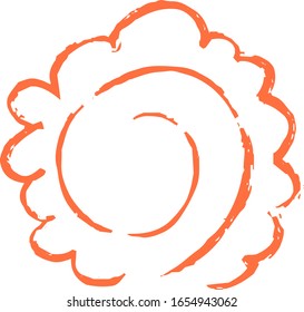 This is a illustration of Variation of handwritten flower circle 