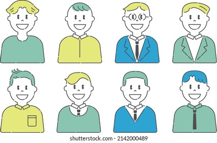 This is an illustration of Various people.