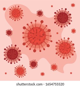 This is an illustration and vector of Coronaviruses (CoV) or Covid-19 virus. Coronaviruses (CoV) are a large family of viruses that cause illness ranging from the common cold to more severe diseases.