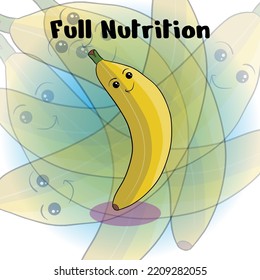 this Illustration vector graphic of Banana is good for Nutrition commercial