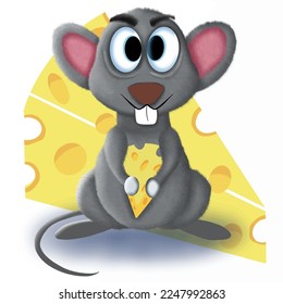 this Illustration vector graphic of mouse is perfect for children book.
