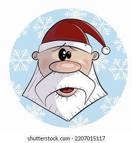 este gráfico vectorial de ilustración de Santa es bueno para saludos de tarjetas de Navidad 