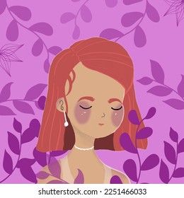 this Illustration vector graphic of a woman is perfect for advertising, card, book cover