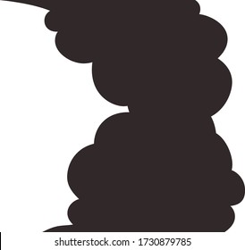 This is a illustration of Vertically connected cute cartoon cloud speech bubbles 