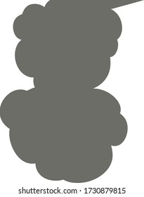 This is a illustration of Vertically connected cute cartoon cloud speech bubbles 