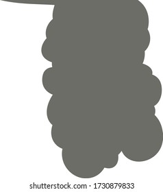 This is a illustration of Vertically connected cute cartoon cloud speech bubbles 